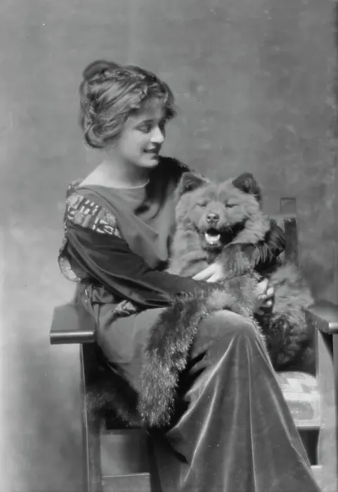 Framed Print : Troutman, Ivy, Miss, with dog, portrait photograph, 1914 July 16. Creator: Arnold Genthe Framed Print : Troutman, Ivy, Miss, with dog, portrait photograph, 1914 July 16. Creator: Arnold Genthe