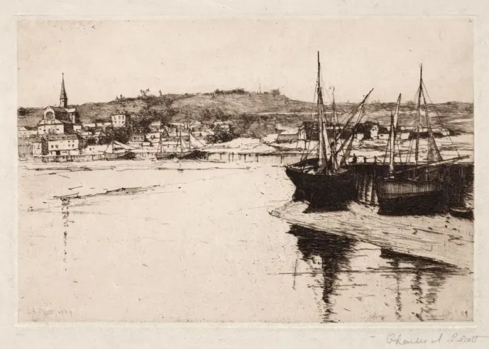 Framed Print : Trouville, 1889. Creator: Charles Adams Platt (American, 1861-1933) Framed Print : Trouville, 1889. Creator: Charles Adams Platt (American, 1861-1933)