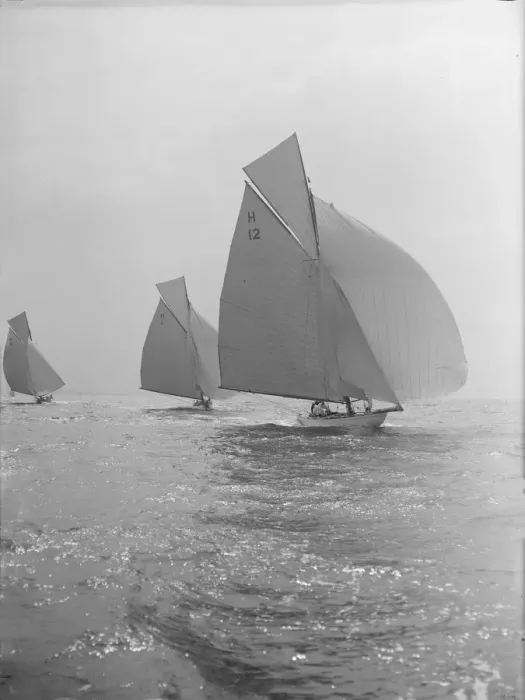 Framed Print : The Truant and Antwerpia IV racing with spinnakers, 27th May 1912. Creator Framed Print : The Truant and Antwerpia IV racing with spinnakers, 27th May 1912. Creator