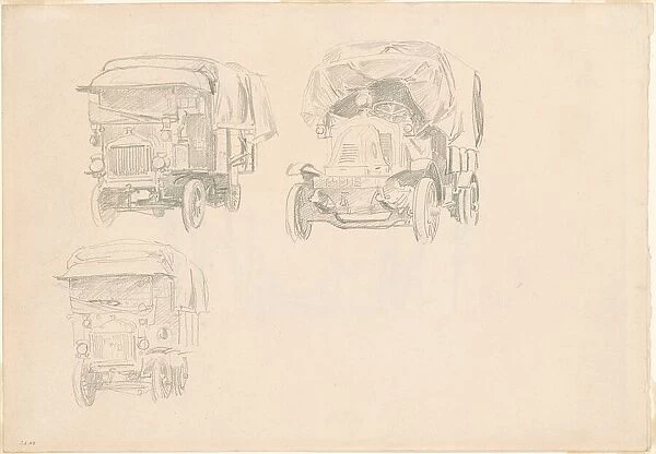 Trucks [recto], 1918. Creator: John Singer Sargent