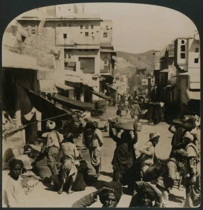 Framed Print : Truly Oriental - a street in the ancient city of Ajmere, India, 1907 Framed Print : Truly Oriental - a street in the ancient city of Ajmere, India, 1907