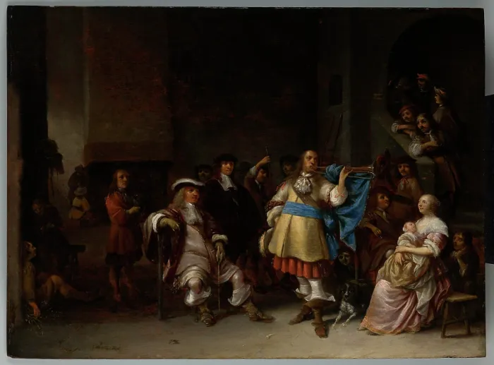 Framed Print : Trumpet Concerto, between 1665-1673. Creator: Anthonie Palamedesz Framed Print : Trumpet Concerto, between 1665-1673. Creator: Anthonie Palamedesz