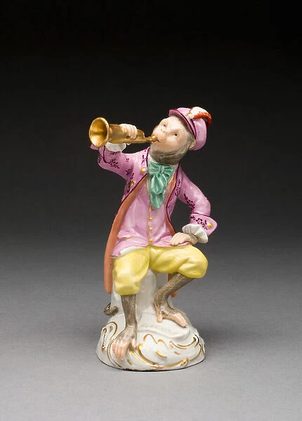 Trumpet Player, Vienna, c. 1760  /  70. Creator: Vienna State Porcelain Manufactory