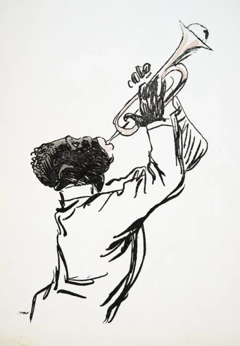 Framed Print : Trumpet Player, from White Bottoms pub. 1927 Framed Print : Trumpet Player, from White Bottoms pub. 1927