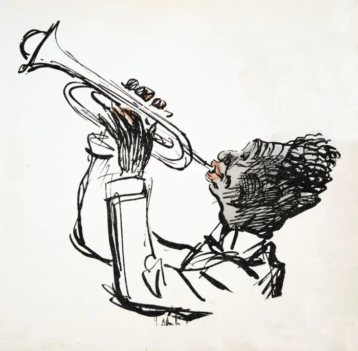 Framed Print : Trumpet Player, from White Bottoms pub. 1927 Framed Print : Trumpet Player, from White Bottoms pub. 1927