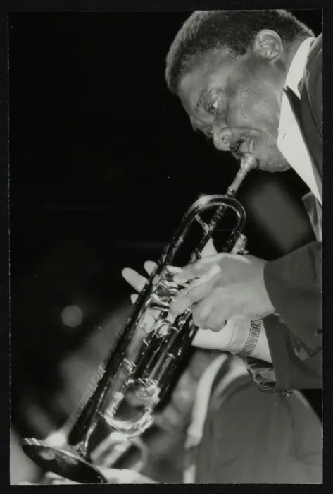 Framed Print : Trumpeter Cat Anderson performing at the Newport Jazz Festival, Ayresome Park, Middlesbrough, 1978 Framed Print : Trumpeter Cat Anderson performing at the Newport Jazz Festival, Ayresome Park, Middlesbrough, 1978