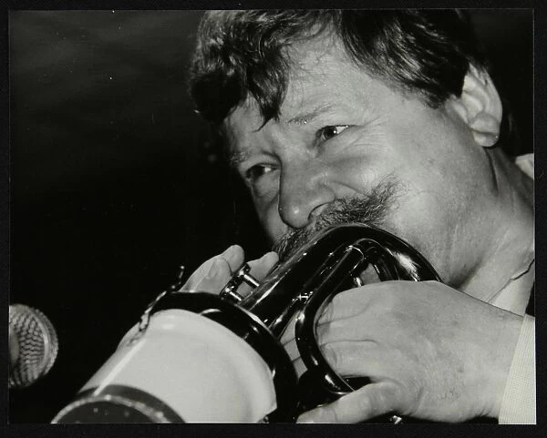 Trumpeter Janusz Carmello performing at The Fairway, Welwyn Garden City, Hertfordshire, 1991