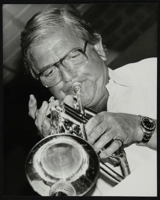 Framed Print : Trumpeter Leon Calvert playing at The Fairway, Welwyn Garden City, Hertfordshire, 1993 Framed Print : Trumpeter Leon Calvert playing at The Fairway, Welwyn Garden City, Hertfordshire, 1993