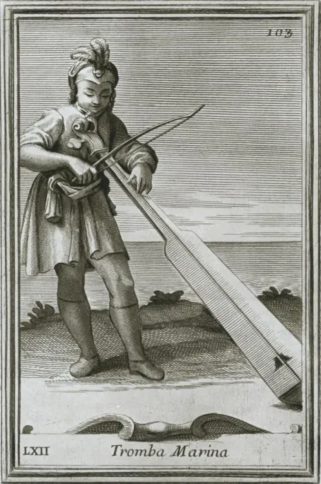 Framed Print : Trumscheit (tromba marina); engraving from F. Bonannis book Cabinetto armonico Framed Print : Trumscheit (tromba marina); engraving from F. Bonannis book Cabinetto armonico