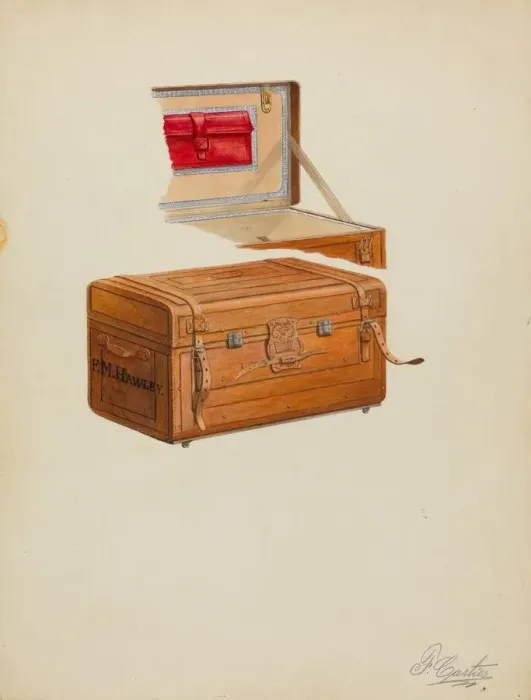 Framed Print : Trunk, c. 1936. Creator: Ferdinand Cartier Framed Print : Trunk, c. 1936. Creator: Ferdinand Cartier