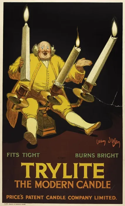 Framed Print : Trylite, the modern candle, 1920s. Creator: D'Ylen, Jean (1886-1938)