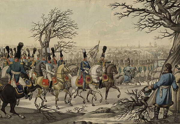 Tsar Alexander I and King Frederick William III before the troops, ca 1813. Artist