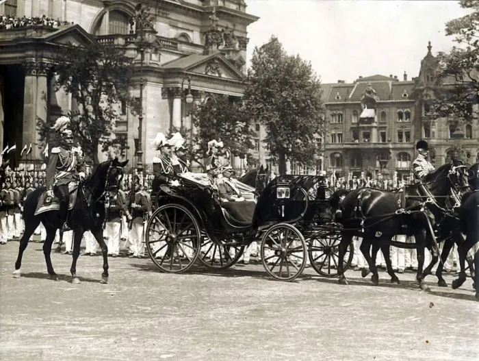 Framed Print : Tsar Nicholas II, Wilhelm II and Duke Of Cumberland in Berlin on May 24, 1913. 1913 Framed Print : Tsar Nicholas II, Wilhelm II and Duke Of Cumberland in Berlin on May 24, 1913. 1913