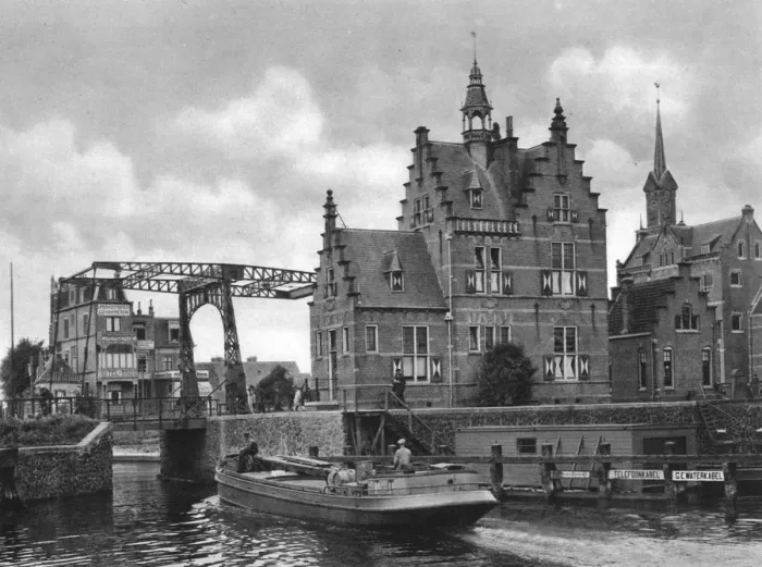 Framed Print : Where Tsar Peter worked as a shipwright, Zaandam, Netherlands, c1934