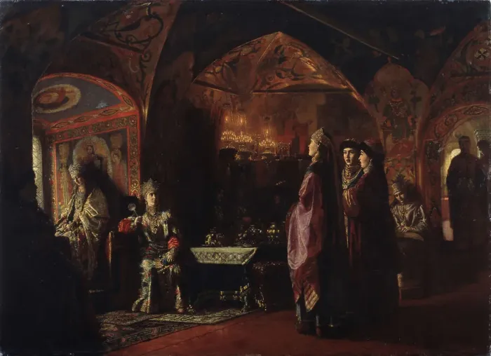 Framed Print : Tsarevnas dwelling, 1878. Artist: Klodt, Mikhail Petrovich, Baron (1835-1914) Framed Print : Tsarevnas dwelling, 1878. Artist: Klodt, Mikhail Petrovich, Baron (1835-1914)