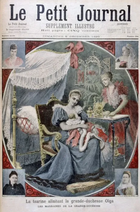 Framed Print : The tsarina nursing the Grand Duchess Olga of Russia, 1895. Artist: Henri Meyer Framed Print : The tsarina nursing the Grand Duchess Olga of Russia, 1895. Artist: Henri Meyer