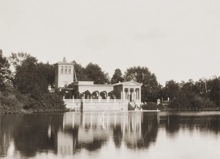Framed Print : The Tsaritsyn Pavilion in Peterhof, 1897. Artist: Petrov, Nikolai (1876-1940) Framed Print : The Tsaritsyn Pavilion in Peterhof, 1897. Artist: Petrov, Nikolai (1876-1940)