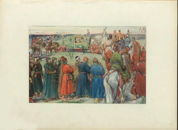 Framed Print : Tsars Alexei Mikhailovich Ride to the Hunt, 1896. Artist: Vasnetsov, Viktor Mikhaylovich (1848-1926) Framed Print : Tsars Alexei Mikhailovich Ride to the Hunt, 1896. Artist: Vasnetsov, Viktor Mikhaylovich (1848-1926)
