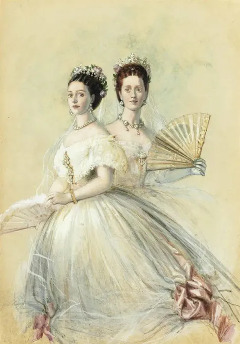 Framed Print : Tsesarevna Maria Feodorovna (1847-1928), later Empress of Russia, and the Princess of Wales Framed Print : Tsesarevna Maria Feodorovna (1847-1928), later Empress of Russia, and the Princess of Wales