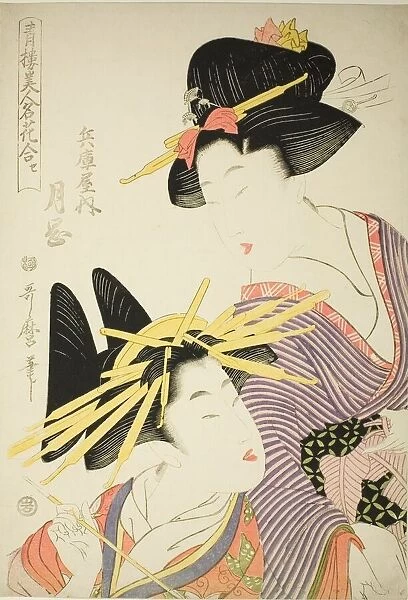 Tsukioka of the Hyogoya (Hyogoya uchi tsukioka), from the series 'Seiro bijin meika
