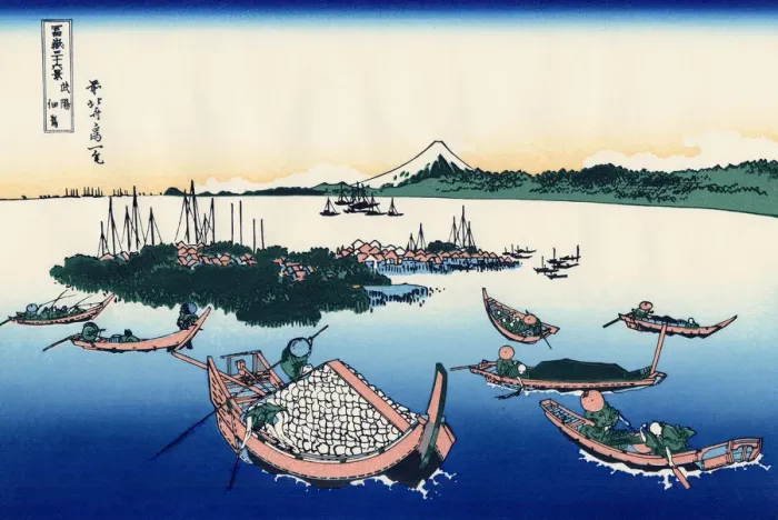 Framed Print : Tsukuda Island in Musashi Province, 1830-1833 Framed Print : Tsukuda Island in Musashi Province, 1830-1833
