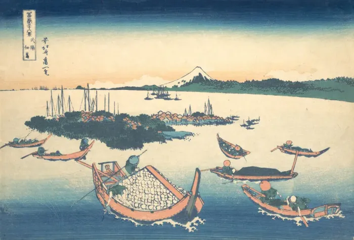 Framed Print : Tsukudajima in Musashi Province (Buyo Tsukudajima), from the series Thirty-six View Framed Print : Tsukudajima in Musashi Province (Buyo Tsukudajima), from the series Thirty-six View