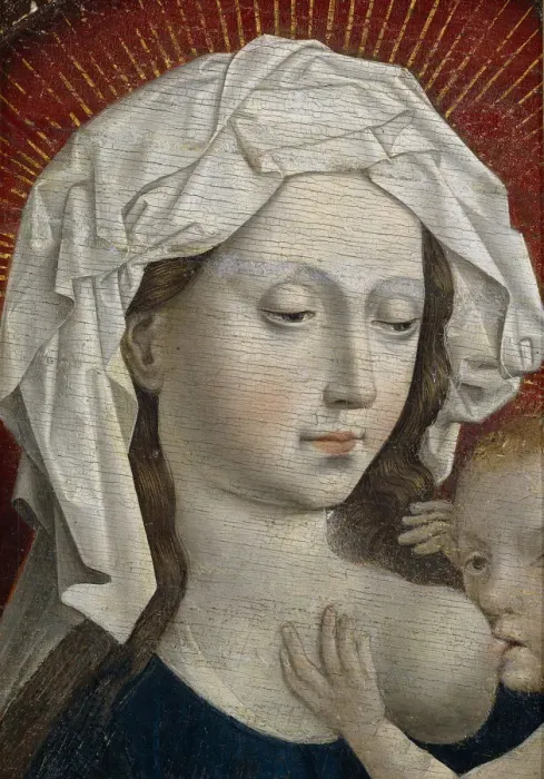 Framed Print : Tthe Virgin suckling the Child, 15th century. Artist: Campin, Robert, (School) Framed Print : Tthe Virgin suckling the Child, 15th century. Artist: Campin, Robert, (School)