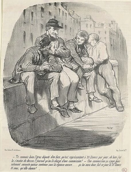 Tu connais bien l'gros député d'en face... 19th century. Creator: Honore Daumier