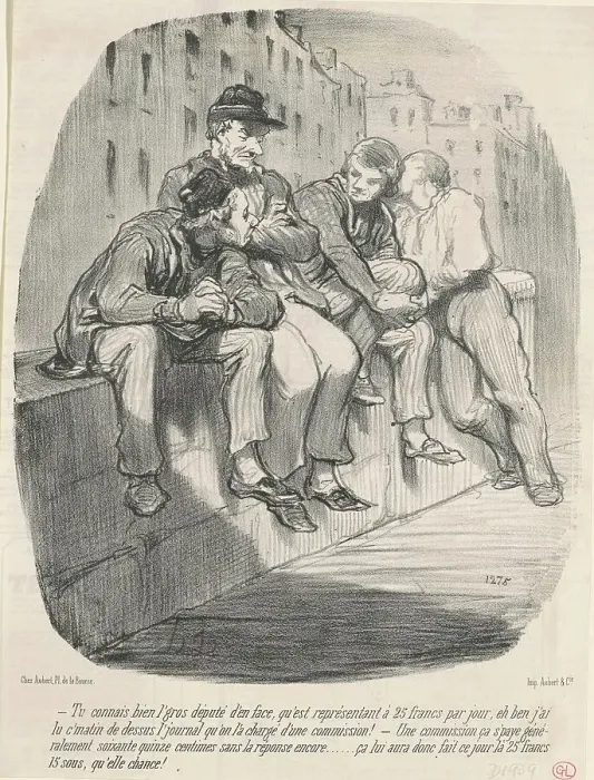 Framed Print : Tu connais bien l'gros député d'en face... 19th century. Creator: Honore Daumier