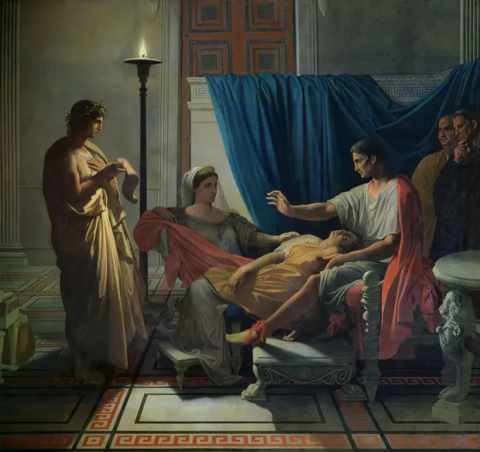 Framed Print : Tu Marcellus Eris... (Virgil reading the Aeneid), after 1811 Framed Print : Tu Marcellus Eris... (Virgil reading the Aeneid), after 1811