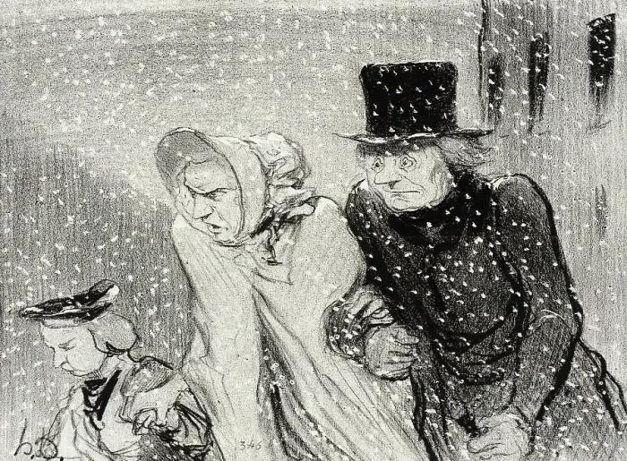 Framed Print : Tu m'embêtes, mon épouse!...v'là une heure... 1843. Creator: Honore Daumier Framed Print : Tu m'embêtes, mon épouse!...v'là une heure... 1843. Creator: Honore Daumier