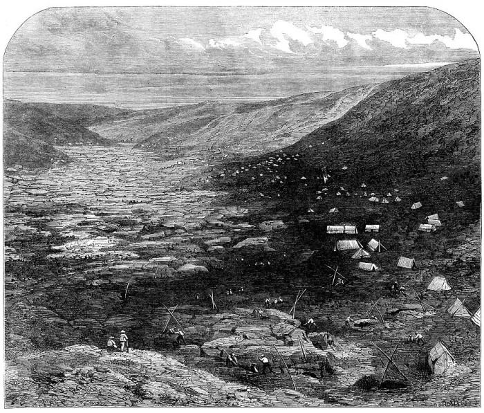Framed Print : The Tuapeka Goldfields, Otago, New Zealand, 1862. Creator: W Thomas Framed Print : The Tuapeka Goldfields, Otago, New Zealand, 1862. Creator: W Thomas