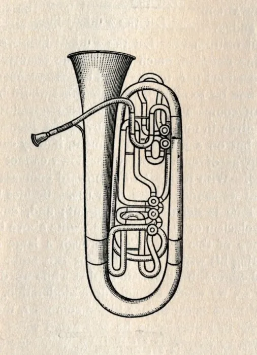Framed Print : The Tuba - Contra Bass Tuba, 1895. Creator: Unknown Framed Print : The Tuba - Contra Bass Tuba, 1895. Creator: Unknown
