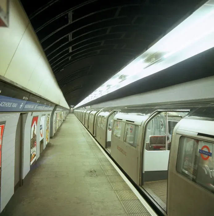 Framed Print : Tube train standing at Blackhorse Road station on the Victoria Line, London, 1974 Framed Print : Tube train standing at Blackhorse Road station on the Victoria Line, London, 1974