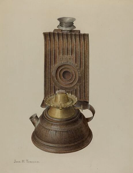 Tubular Hand Lamp, c. 1940. Creator: John H. Tercuzzi