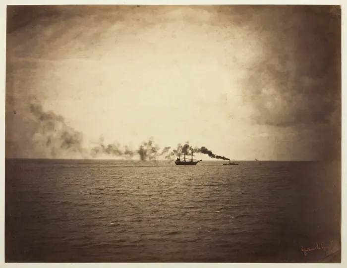 Framed Print : The Tugboat, 1856 / 57. Creator: Gustave Le Gray Framed Print : The Tugboat, 1856 / 57. Creator: Gustave Le Gray
