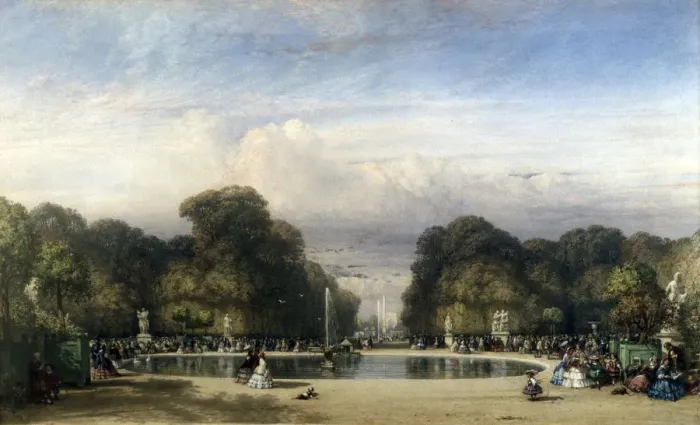 Framed Print : The Tuileries Gardens, 1858. Artist: William Wyld Framed Print : The Tuileries Gardens, 1858. Artist: William Wyld