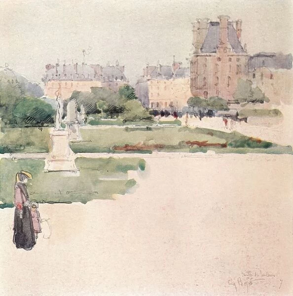 The Tuileries Gardens, 1915. Artist: Eugene Bejot