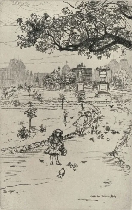 Framed Print : The Tuileries Gardens, 1915. Artist: Frank Milton Armington Framed Print : The Tuileries Gardens, 1915. Artist: Frank Milton Armington