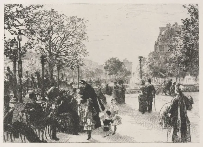 Framed Print : Tuileries Gardens. Creator: Leon Augustin Lhermitte (French, 1844-1925) Framed Print : Tuileries Gardens. Creator: Leon Augustin Lhermitte (French, 1844-1925)
