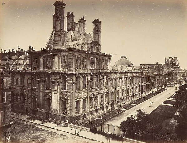 Tuileries Palace, Burned. General View, 1871. Creator: Alphonse J. Liebert