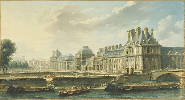Tuileries Palace, seen from Quai d'Orsay, 1757. Creator: Nicolas Raguenet
