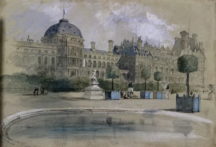 Framed Print : The Tuileries, Paris, France, 1846. Artist: Sir John Gilbert Framed Print : The Tuileries, Paris, France, 1846. Artist: Sir John Gilbert