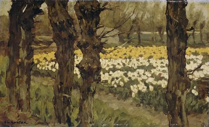 Framed Print : Tulip Fields, 1880-1937. Creator: Antonie Louis Koster Framed Print : Tulip Fields, 1880-1937. Creator: Antonie Louis Koster
