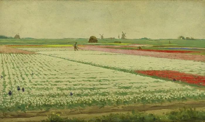 Framed Print : Tulip Fields, 1890-1922. Creator: Gerrit Willem Dijsselhof Framed Print : Tulip Fields, 1890-1922. Creator: Gerrit Willem Dijsselhof