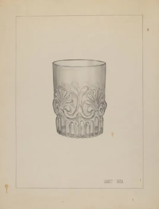 Framed Print : Tumbler, c. 1937. Creator: Janet Riza Framed Print : Tumbler, c. 1937. Creator: Janet Riza