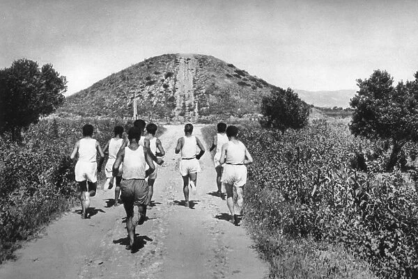 The Tumulus of Marathon, Greece, 1937. Artist: Martin Hurlimann