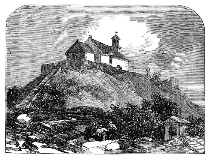 Framed Print : Tumulus of St. Michael's Mount, 1871. Creator: Unknown Framed Print : Tumulus of St. Michael's Mount, 1871. Creator: Unknown
