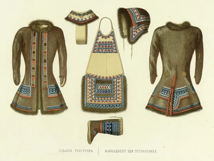 Framed Print : Tungus Clothing, 1856. Creator: Ivan Dem'ianovich Bulychev Framed Print : Tungus Clothing, 1856. Creator: Ivan Dem'ianovich Bulychev