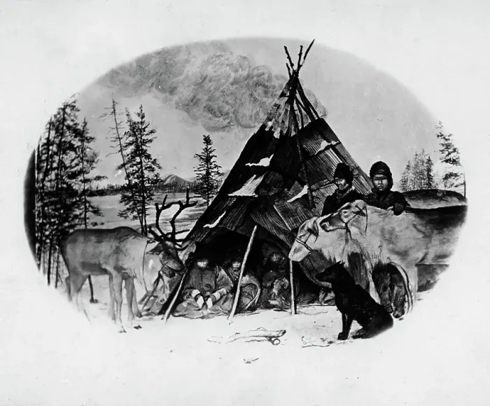 Framed Print : Tunguz urusa (yurt), 1865-1871. Creator: VV Lanin Framed Print : Tunguz urusa (yurt), 1865-1871. Creator: VV Lanin